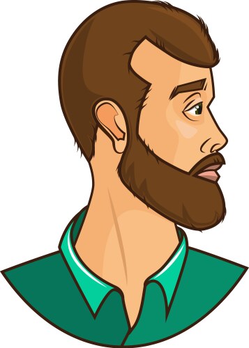 Stylish bearded manside view vector image