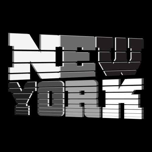 t shirt new york black white gray vector image