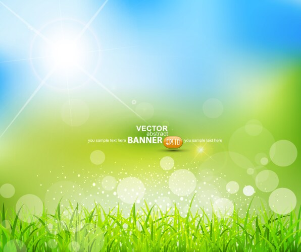 Natural green background vector image