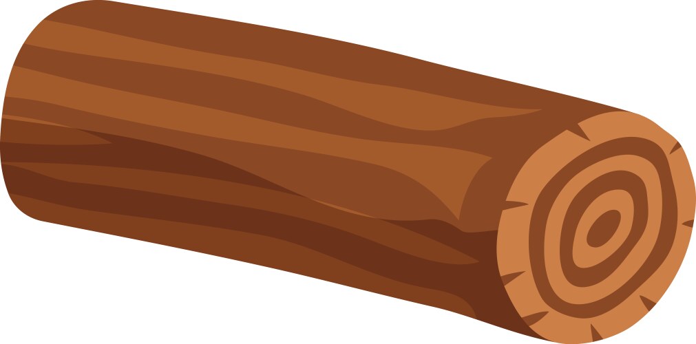 Wood log icon vector image