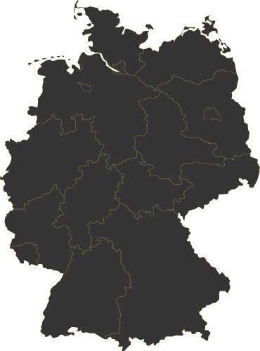 Black map of germany vector image