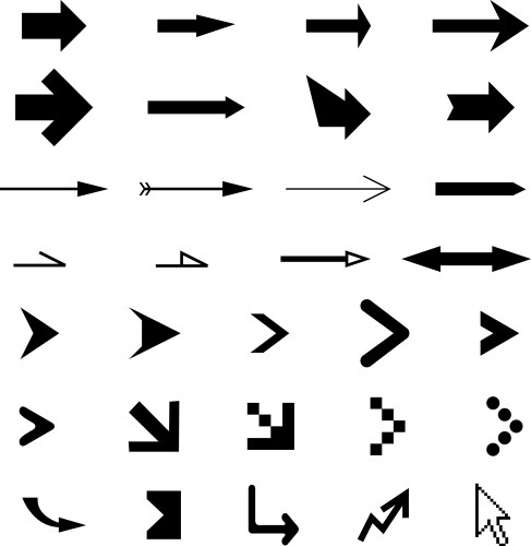 Arrows collection vector image