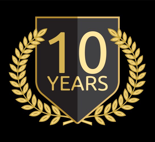 Laurel wreath 10 years vector image