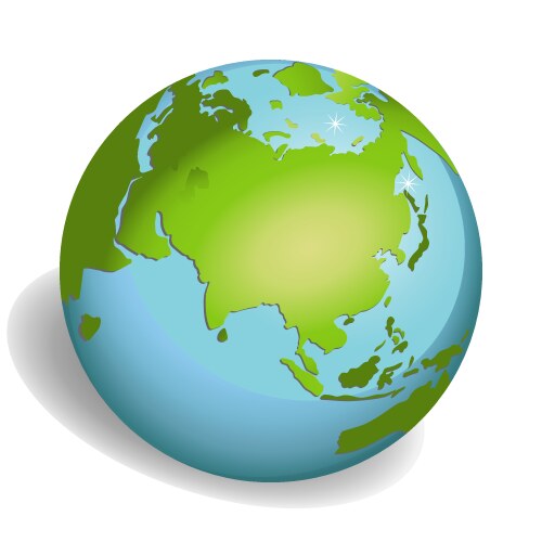 Earth globes isolated on white background vector image