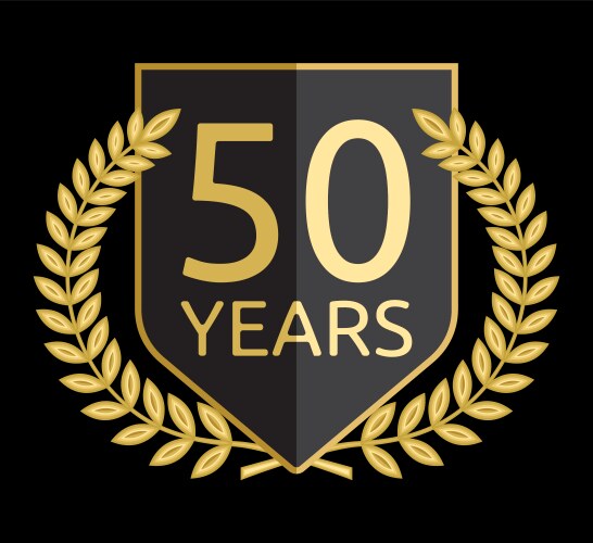 Laurel wreath 50 years vector image