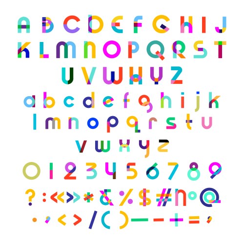 Trendy bright font vector image