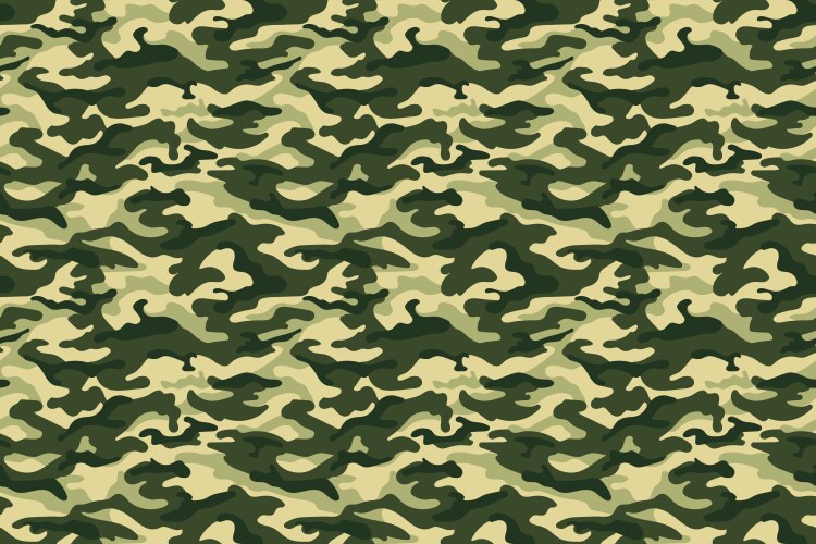 green camouflage texture seamless pattern vector image