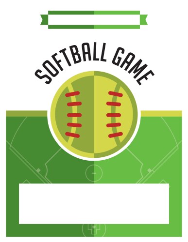 softball game flyer vector image