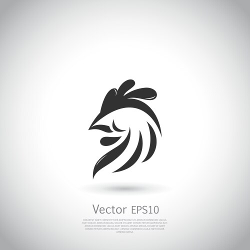 Abstract rooster logo template vector image