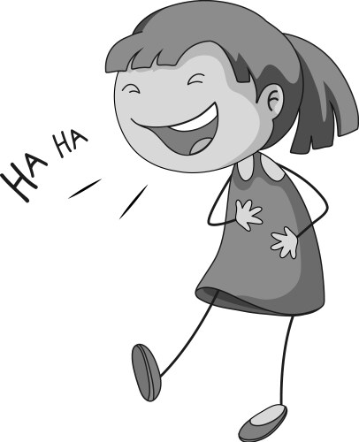 Girl laughing vector image