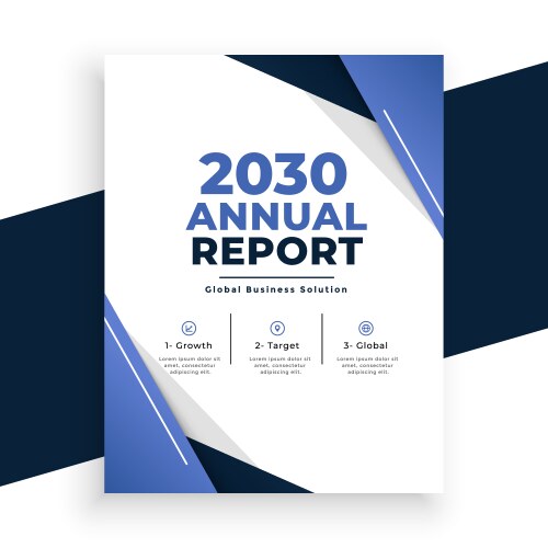 A4 page annual report leaflet a company stationery vector image