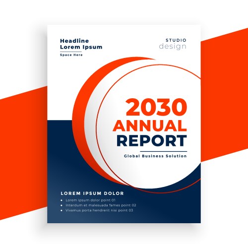 Modern annual report concept template vector image