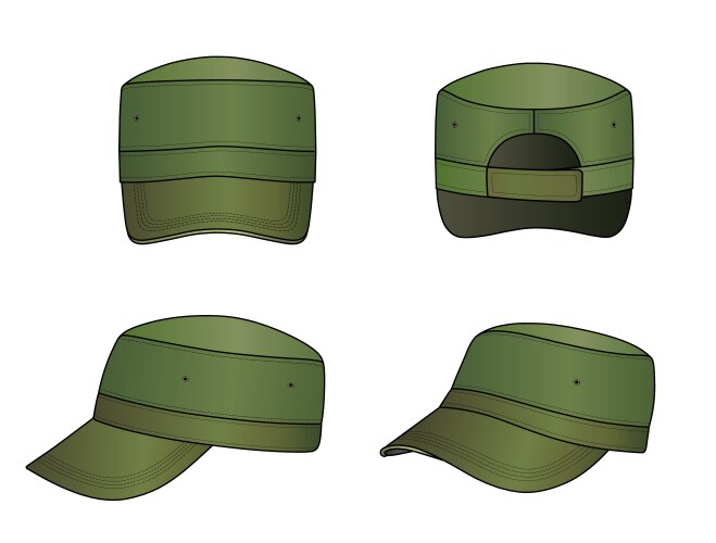 Military cap vector image