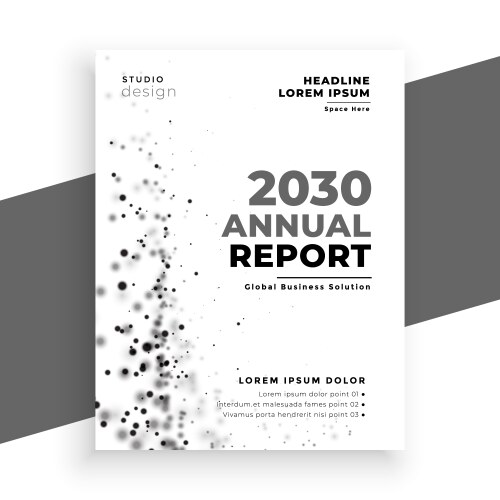 Modern annual report business template vector image