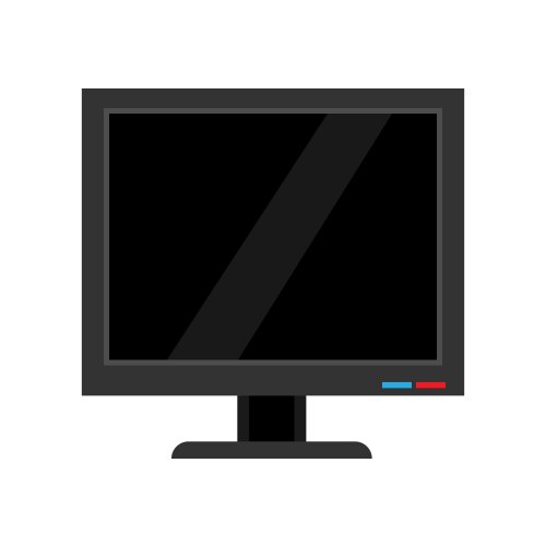 Monitor front view screen computer equipment icon vector image