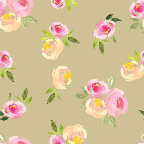 Seamless rose pattern vector image