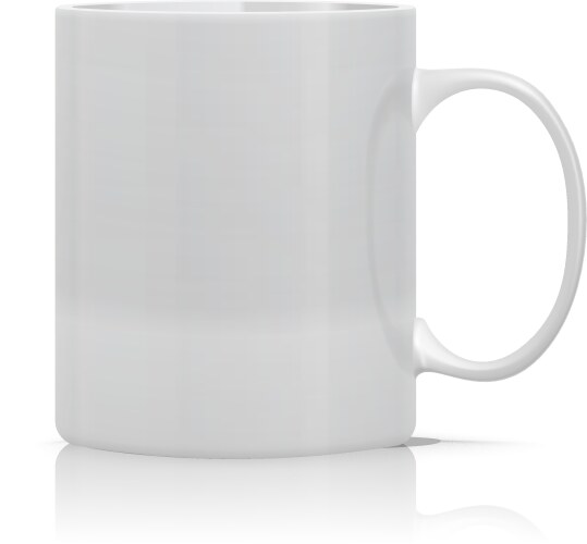 White mug vector image