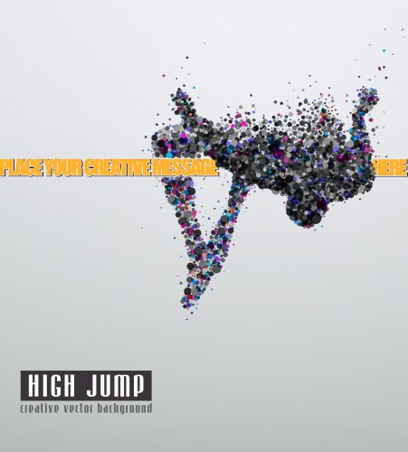 High jump vector image