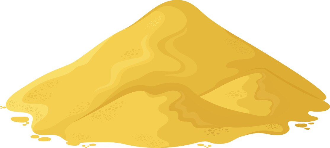 Sand heap cement pile or yellow mound vector image