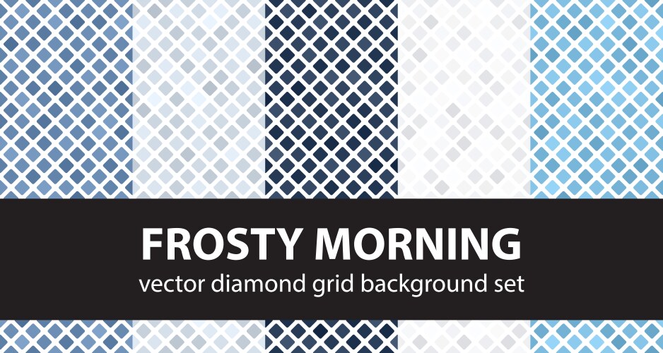 Diamond pattern set frosty morning seamless vector image