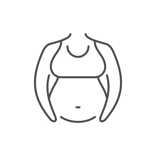 pregnant woman line outline icon vector image