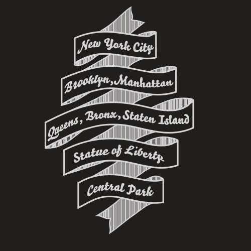 New york city t-shirt typography nyc fashi vektorbild