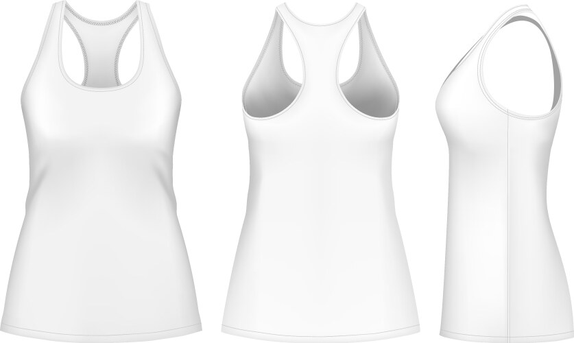 Women singlet racer back vector image