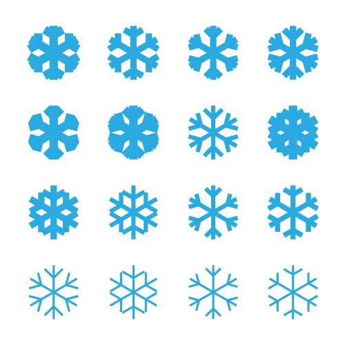 Snowflakes set vector image