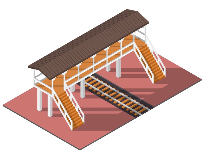 Isometric overpass vector image