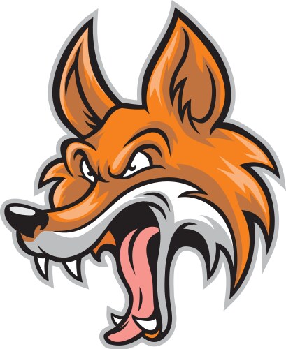 Cartoon of bad fox vector image