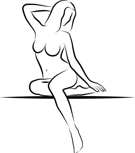 naked woman vector image