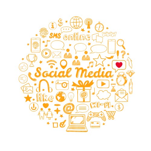 Social media icons set 2 vector image