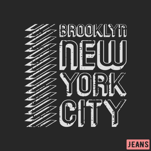 brooklyn new york city t-shirt print design vector image