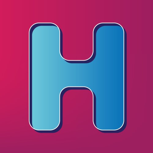 Letter h sign design template element vector image