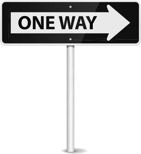 One way arrow vector image