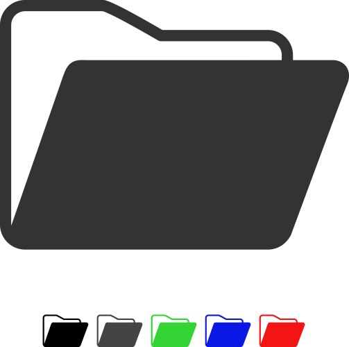 Open folder flat icon vector image