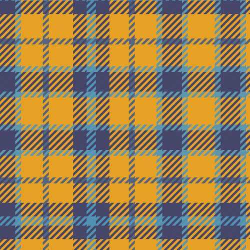 Plaid tartan seamless pattern in orange and blue vector image