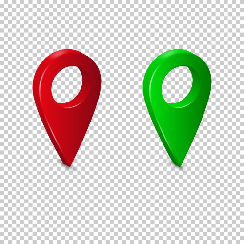 Set bright map pointers vector image