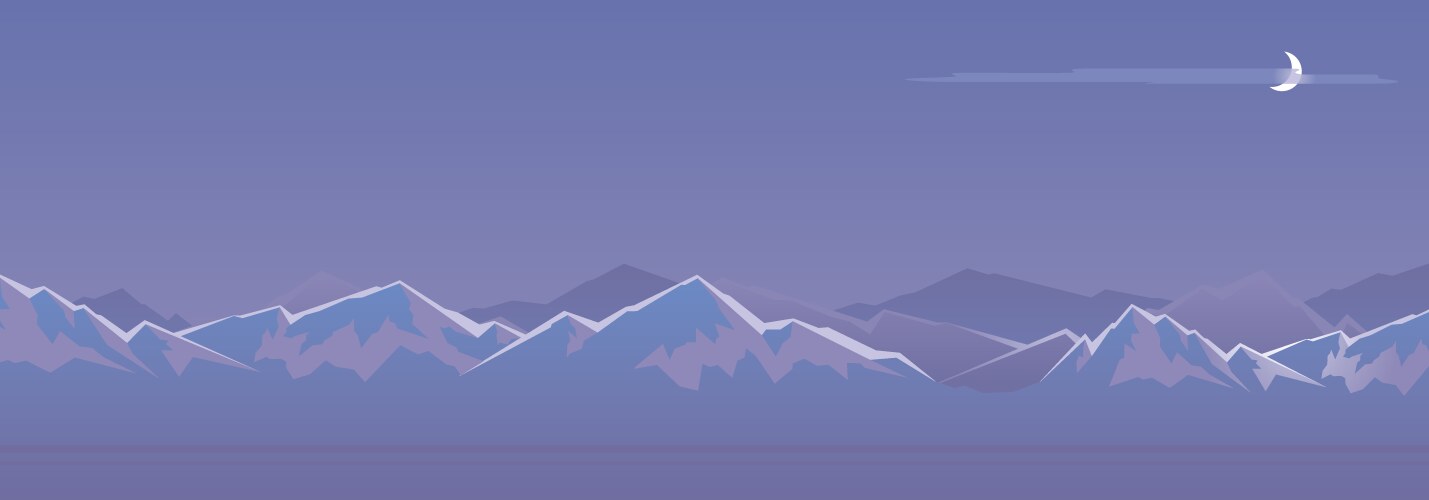 Mountain at night vector image