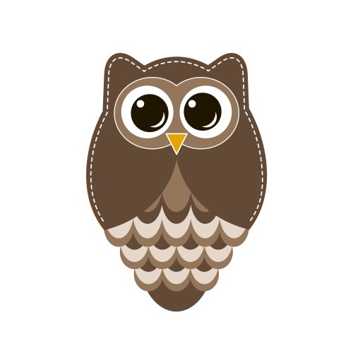 brown owl vector image