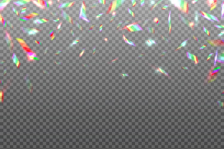 Hologram glitch rainbow background crystal vector image