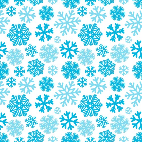 Festive christmas and new year seamless snowflakes vector image