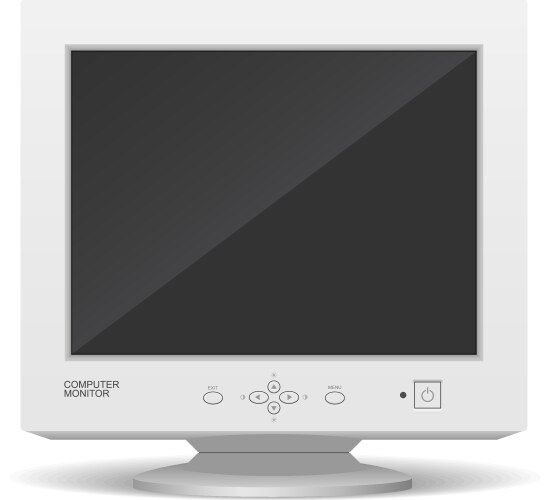 Old monitor vector image