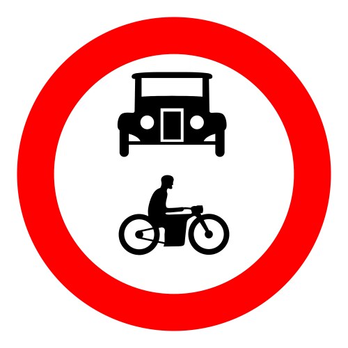 old traffic sign vector image