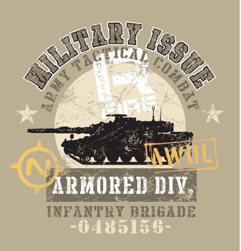 Military issue vector image