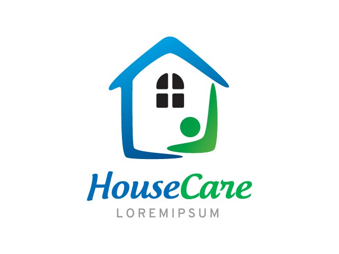 House care people and logo template design vector image