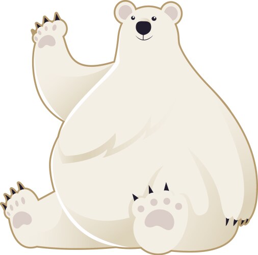 White bear vector image