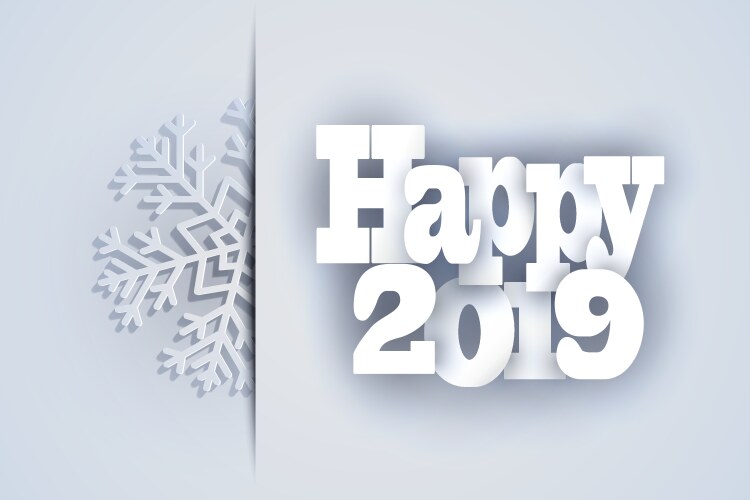 Christmas background with decorative snowflake vector image