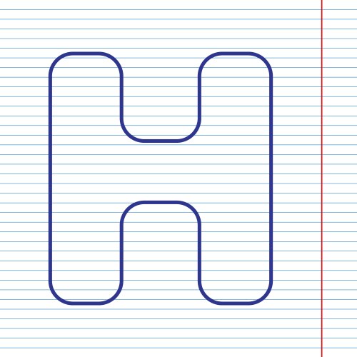 Letter h sign design template element vector image