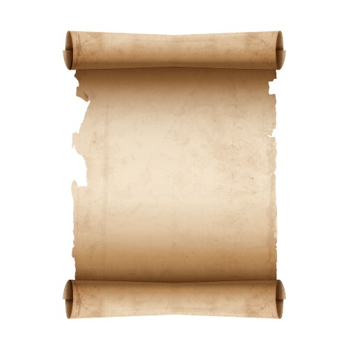 Ancient scroll paper vector image